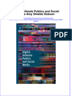 Textbook Digital Intimate Publics and Social Media Amy Shields Dobson Ebook All Chapter PDF