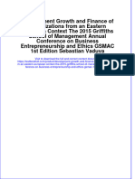 Download textbook Development Growth And Finance Of Organizations From An Eastern European Context The 2015 Griffiths School Of Management Annual Conference On Business Entrepreneurship And Ethics Gsmac 1St Edition Se ebook all chapter pdf 