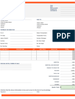 Retail Proforma Invoice Template Word