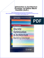 Textbook Discrete Optimization in Architecture Building Envelope 1St Edition Machi Zawidzki Auth Ebook All Chapter PDF