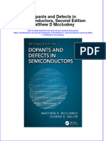 Download textbook Dopants And Defects In Semiconductors Second Edition Matthew D Mccluskey ebook all chapter pdf 