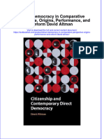 Download textbook Direct Democracy In Comparative Perspective Origins Performance And Reform David Altman ebook all chapter pdf 