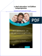 Textbook Diversity in Deaf Education 1St Edition Lampropoulou Ebook All Chapter PDF
