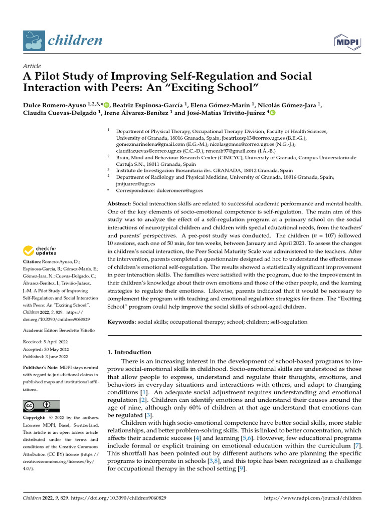 Curated visual reference: Gallery Detail: A Pilot Study Of Improving Self Regulation And Social Interaction