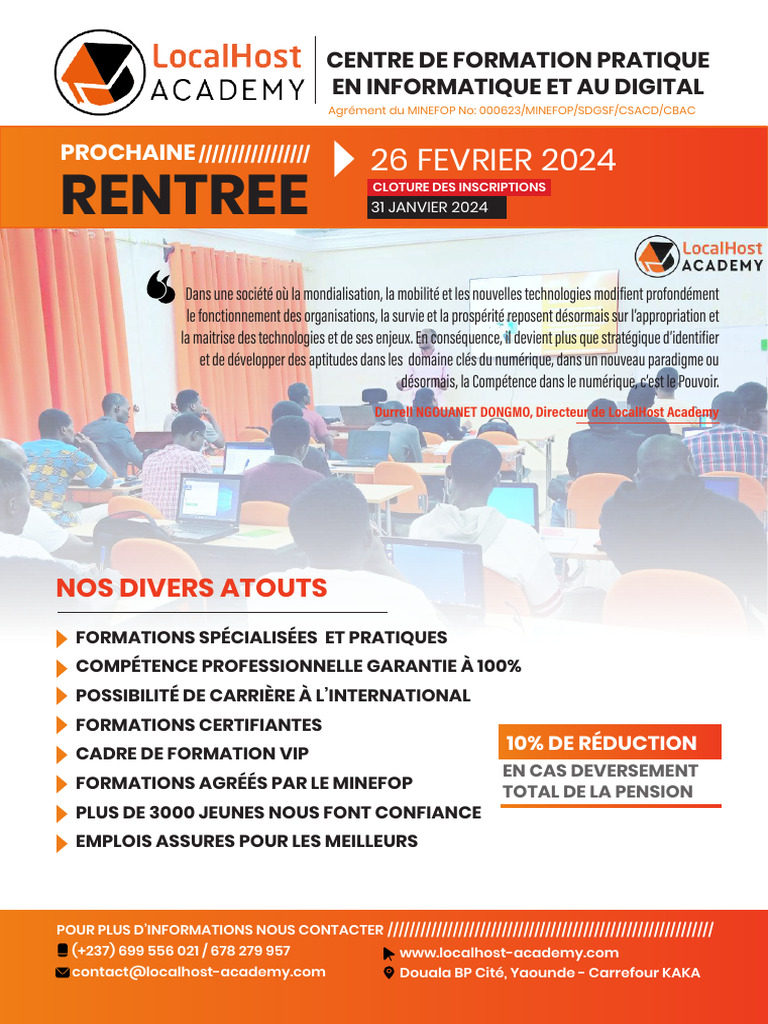 Formations en Informatique à Douala | PDF | Programmation web ...