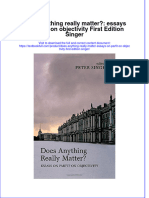 Download textbook Does Anything Really Matter Essays On Parfit On Objectivity First Edition Singer ebook all chapter pdf 