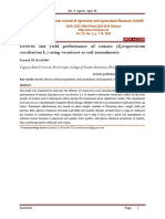 Growth and yield performance of tomato (Lycopersicum esculentum L.) using vermicast as soil amendments