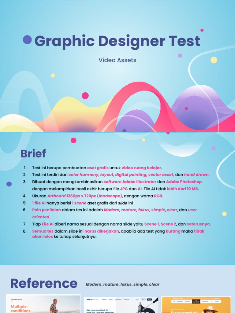 Ujian Desain Grafis untuk Video Edukasi | PDF