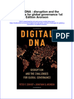Download textbook Digital Dna Disruption And The Challenges For Global Governance 1St Edition Aronson ebook all chapter pdf 