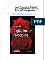 Textbook Digital Image Processing A Signal Processing and Algorithmic Approach 1St Edition D Sundararajan Auth Ebook All Chapter PDF