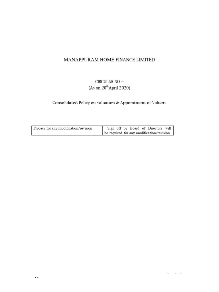 Valuation Policy and Guidelines Manual | PDF | Real Estate Appraisal ...