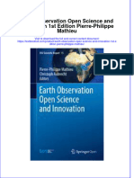 Textbook Earth Observation Open Science and Innovation 1St Edition Pierre Philippe Mathieu Ebook All Chapter PDF