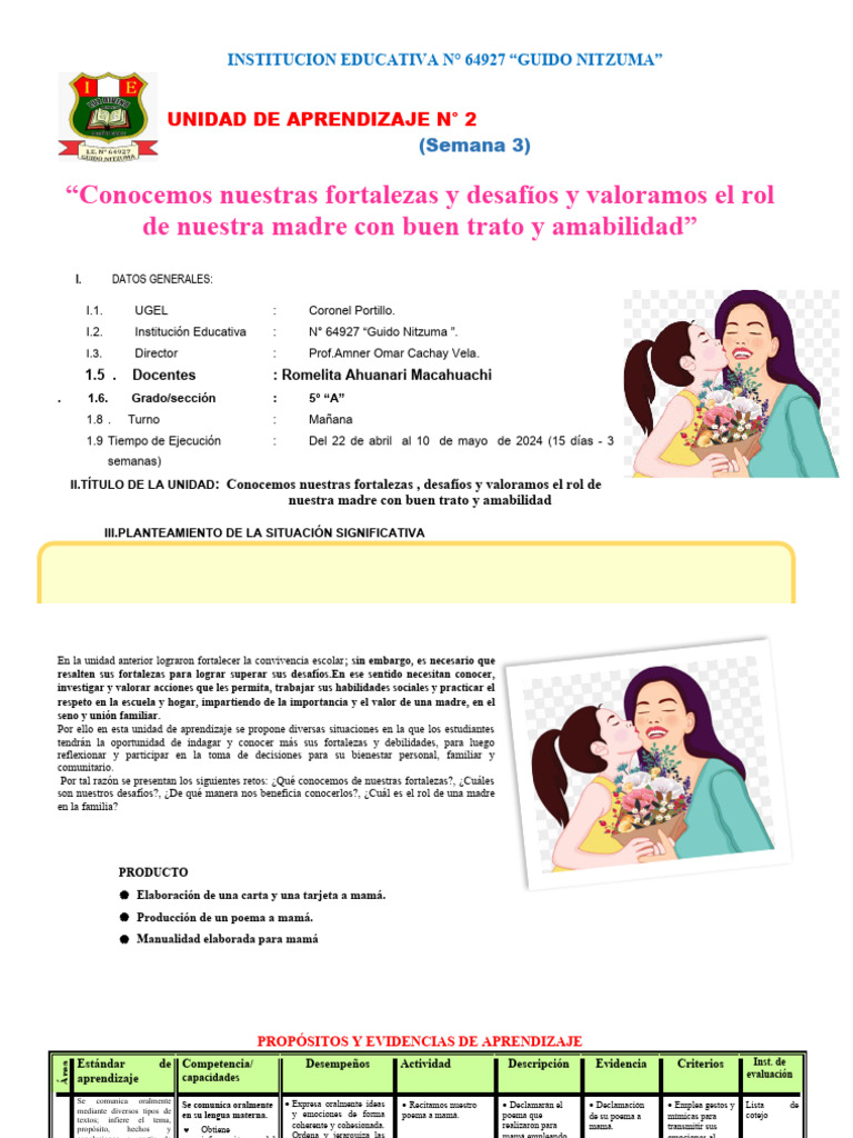 5° Grado Unidad de Aprendizaje 2 Mayo 2024 Mejorada | PDF | Números ...