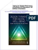 Download full chapter Design Thinking For Digital Well Being Theory And Practice For Educators 1St Edition Chambers pdf docx