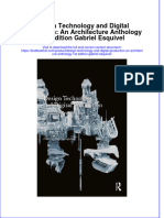 Download full chapter Design Technology And Digital Production An Architecture Anthology 1St Edition Gabriel Esquivel pdf docx