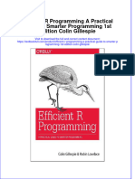 PDF Efficient R Programming A Practical Guide To Smarter Programming 1St Edition Colin Gillespie Ebook Full Chapter