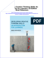 Full Chapter Developing Creative Thinking Skills An Introduction For Learners 1St Edition Brad Hokanson PDF