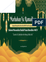 Hijau Elegan Minimalis Ucapan Marhaban Ya Ramadhan Banner