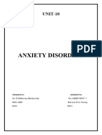 Anxiety Disorders: UNIT-10