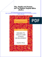Download textbook Disability Health And Human Development 1St Edition Sophie Mitra Auth ebook all chapter pdf 