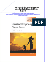 Textbook Educational Psychology Windows On Classrooms Tenth Edition Edition Eggen Ebook All Chapter PDF