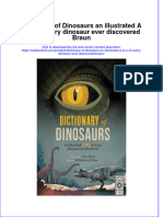 Download full chapter Dictionary Of Dinosaurs An Illustrated A To Z Of Every Dinosaur Ever Discovered Braun pdf docx
