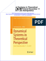 Textbook Dynamical Systems in Theoretical Perspective Lodz Poland December 11 14 2017 Jan Awrejcewicz Ebook All Chapter PDF