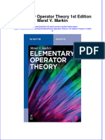 Download pdf Elementary Operator Theory 1St Edition Marat V Markin ebook full chapter 