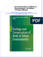 Download textbook Ecology And Conservation Of Birds In Urban Environments 1St Edition Enrique Murgui ebook all chapter pdf 