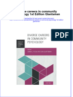 Textbook Diverse Careers in Community Psychology 1St Edition Glantsman Ebook All Chapter PDF