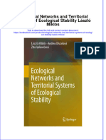 Download textbook Ecological Networks And Territorial Systems Of Ecological Stability Laszlo Miklos ebook all chapter pdf 