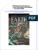 Download textbook Earth Materials Introduction To Mineralogy And Petrology 2Nd Edition Cornelis Klein ebook all chapter pdf 