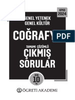 Coğrafgya ÇIKMIŞ SORULAR