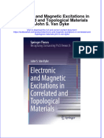 Textbook Electronic and Magnetic Excitations in Correlated and Topological Materials John S Van Dyke Ebook All Chapter PDF