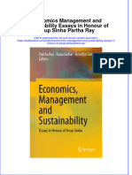 Download textbook Economics Management And Sustainability Essays In Honour Of Anup Sinha Partha Ray ebook all chapter pdf 