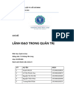 CHƯƠNG 8 - LÃNH ĐẠO TRONG QUẢN TRỊ 1