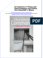 Download textbook Educational Commons In Theory And Practice Global Pedagogy And Politics 1St Edition Alexander J Means ebook all chapter pdf 