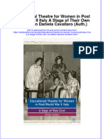 Textbook Educational Theatre For Women in Post World War Ii Italy A Stage of Their Own 1St Edition Daniela Cavallaro Auth Ebook All Chapter PDF
