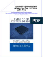 Textbook Embedded System Design Introduction To Soc System Architecture 1St Edition Mohit Arora Ebook All Chapter PDF