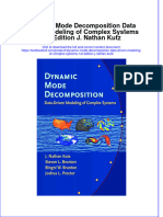 PDF Dynamic Mode Decomposition Data Driven Modeling of Complex Systems 1St Edition J Nathan Kutz Ebook Full Chapter