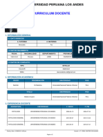 Curriculum Docente: Universidad Peruana Los Andes