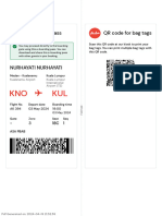 E-Boarding Pass QR Code For Bag Tags: Booking Number: M344NY