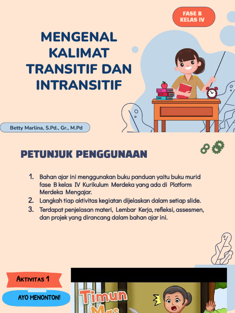 Materi Kalimat Transitif dan Intransitif | PDF