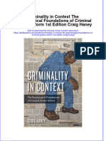 PDF Criminality in Context The Psychological Foundations of Criminal Justice Reform 1St Edition Craig Haney Ebook Full Chapter