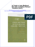 Download pdf Credit And Trade In Later Medieval England 1353 1532 1St Edition Richard Goddard Auth ebook full chapter 