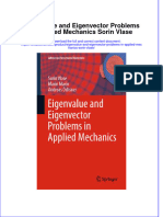 Textbook Eigenvalue and Eigenvector Problems in Applied Mechanics Sorin Vlase Ebook All Chapter PDF