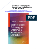 Download textbook Electro Discharge Technology For Drilling Wells And Concrete Destruction V Ya Ushakov ebook all chapter pdf 