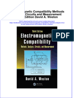 Download textbook Electromagnetic Compatibility Methods Analysis Circuits And Measurement Third Edition David A Weston ebook all chapter pdf 