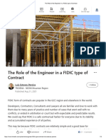 The Role of The Engineer in A FIDIC Type of Contract