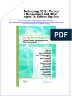 Download textbook Energy Technology 2018 Carbon Dioxide Management And Other Technologies 1St Edition Ziqi Sun ebook all chapter pdf 